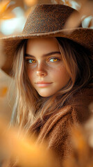 portrait of a woman in a hat