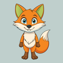 Fox Vector Illustration on white background  