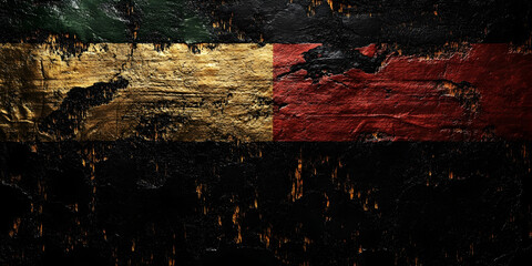 Naklejka premium Flag background celebrating Black History Month, representing cultural pride and history. high quality image