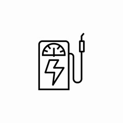 electricity petrol car icon sign vector