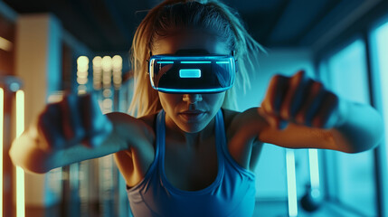 Home workout session enhanced by augmented reality technology