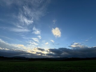 sunset in the mountains