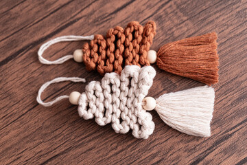 Adornos macramé navidad