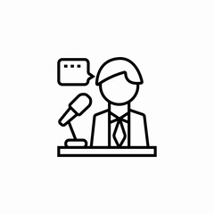 speech interview icon sign vector