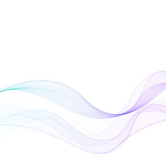 Fototapeta premium Colorful Design Element Gradient Wave Line Isolated on White Background. Abstract Transparent Smooth Wavy Horizontal Curved Line. Eps 10