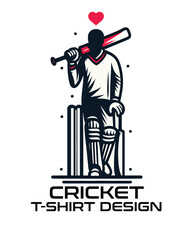 Cricket Vector T Shirt Design