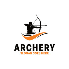 archery logo template design Vector illustration