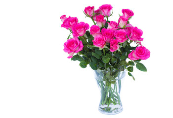 pink  roses in vase