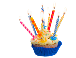 birthday cake with candles