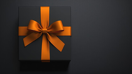 gift box with orange color ribbon
