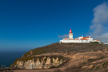 Cabo da Roca or Cape Roca is a cape which forms the westernmost point of the Sintra Mountain Range, of mainland Portugal of continental Europe