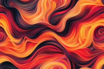 Obraz premium Abstract Wavy Pattern in Warm Tones