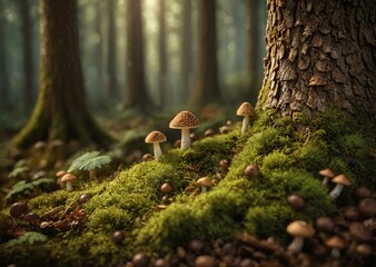 Enchanted Grove Sanctuary: A Tapestry of Moss & Mushroom Magic