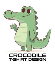 Obraz premium Crocodile Vector T Shirt Design