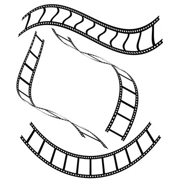 recommend clip art: Set of movies film background with film roll. Film Strip set design