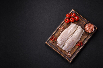 Herring fillet salted and marinated with salt, spices and oil