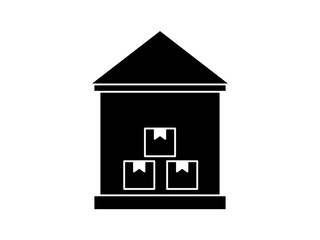 Logistics warehouse icon, Storehouse Icon vector illustration, isolated on white