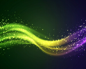 Fototapeta premium Festive Sparkle: Abstract Chartreuse and Violet Background with Starlight Effect