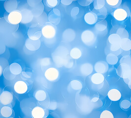 Fototapeta premium Green bokeh background with blue bokeh effect defocused lights on dark background.generative ai