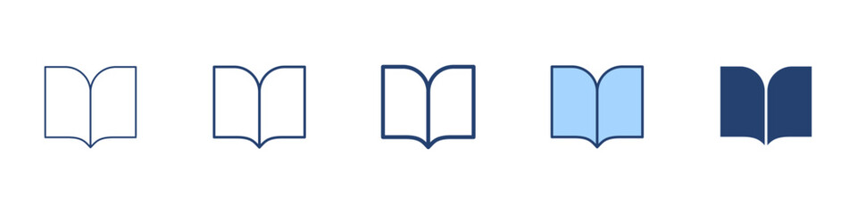 Book open icon Symbol set collection