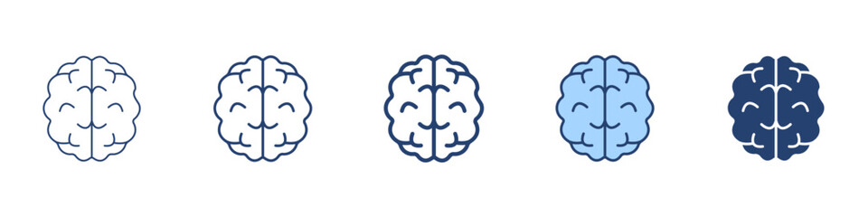 Brain icon Symbol set collection