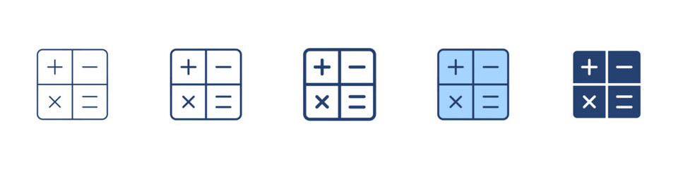 Calculator icon Symbol set collection
