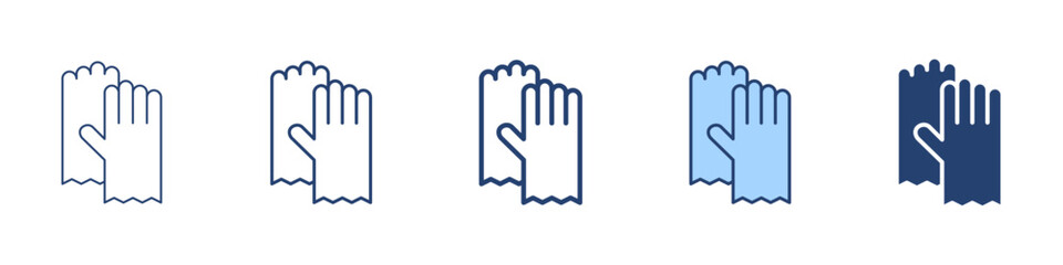 Cleaning gloves icon Symbol set collection