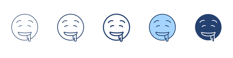 Drooling face icon Symbol set collection