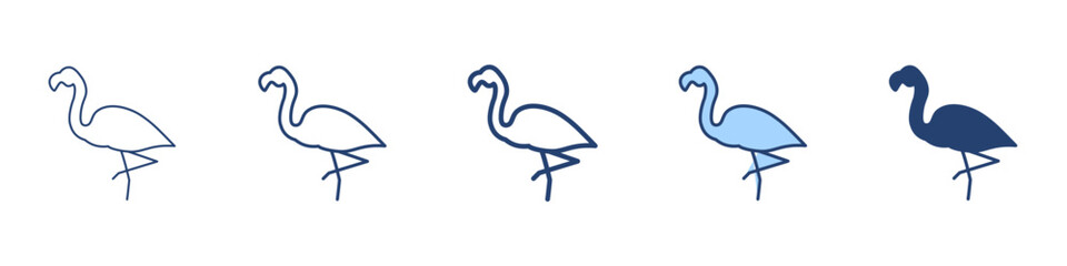 Flamingo icon Symbol set collection