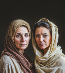 Portrait of Mary and Martha, bible characters
