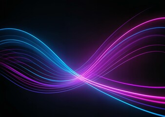 Celestial Flow: Ethereal Neon Nightscape