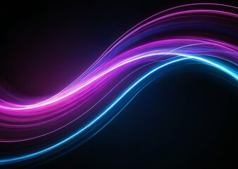 Fototapeta premium Celestial Flow: Ethereal Neon Nightscape