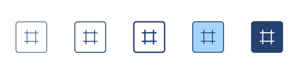 Hashtag icon Symbol set collection