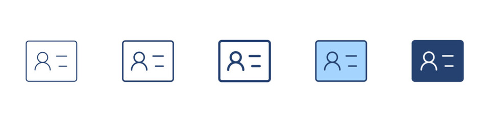 Id card icon Symbol set collection