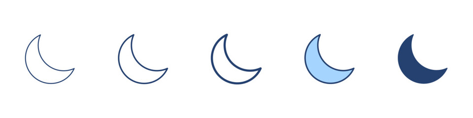 Moon icon Symbol set collection