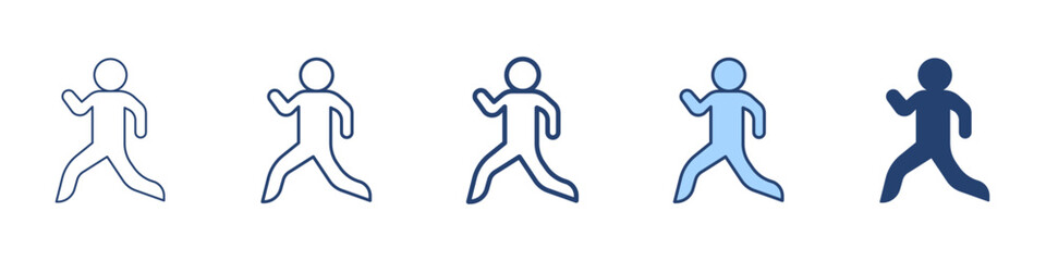 Run icon Symbol set collection