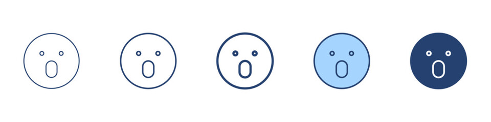 Shocked icon Symbol set collection