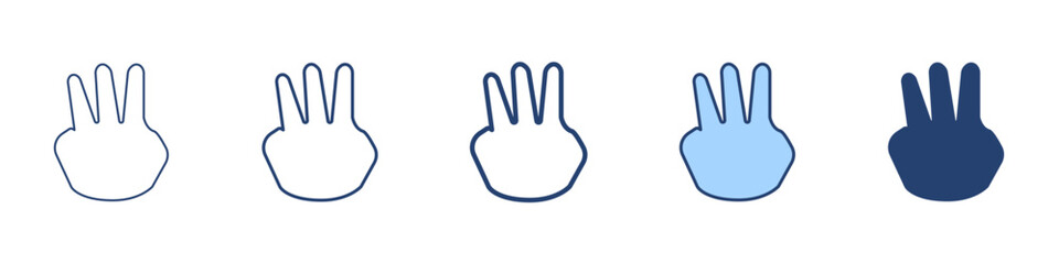 Three icon Symbol set collection