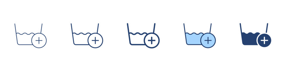 Add laundry washing icon Symbol set collection
