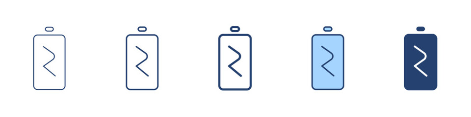 Battery charging icon Symbol set collection