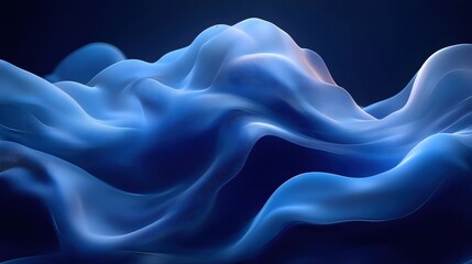 Obraz premium Abstract Blue 3D Wavy Background