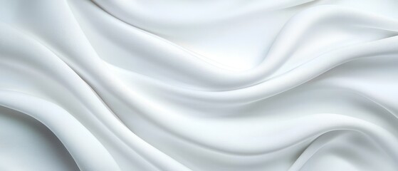 A close up shot of a white fabric with folds