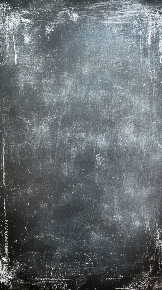 Aufkleber Dark empty blackboard surface with chalk dust remains and a vertical light gradient from top to bottom