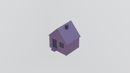3d house icon for diagram