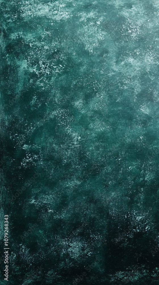 Poster moody and dramatic atmosphere created by dark green textured background with grunge and vintage effe