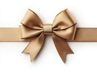 Elegant Gold Bow on a Satin Ribbon