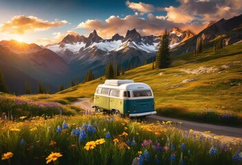 breathtaking scenic landscape adventurous road trip enthusiasts captured stunning detail inviting natural beauty, adventure, exploration, nature