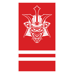 Samurai Flag vector, Japan Samurai Flag vector design, Warrior Flag, 