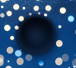 Obraz premium Green bokeh background with blue bokeh effect defocused lights on dark background.generative ai 