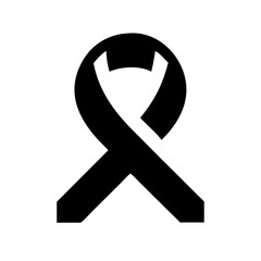 Vector icon of an awareness ribbon symbolizing support and solidarity for various causes, often used in campaigns to raise awareness throughout the year